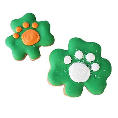 Shamrock w/ Pawprint Cookies - Available to ship on 2/27!