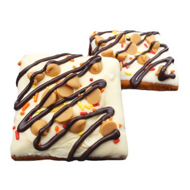 Drizzled Pumpkin Brownies