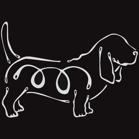 K Line Decal - Basset Hound