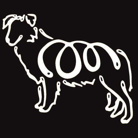 K Line Decal - Border Collie