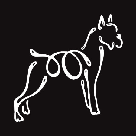 k Line Decal - Boxer (Cropped)