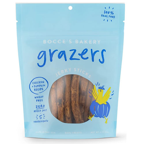 Bocce's Bakery Grazers - Chicken & Pumpkin Jerky Sticks Dog Treats: Four Your Paws Only Bocce's Bakery Grazers - Chicken & Pumpkin Jerky Sticks Dog Treats: Four Your Paws Only