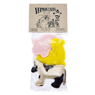 Vermont Homegrown® Catnip Toys - 3 Pack of Farm Friends