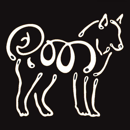 K Line Decal - Siberian Husky
