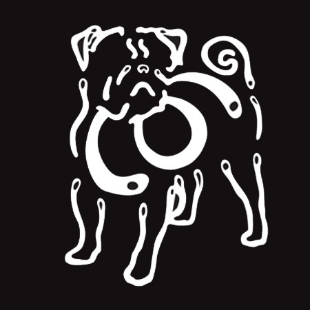 K Line Decal - Pug