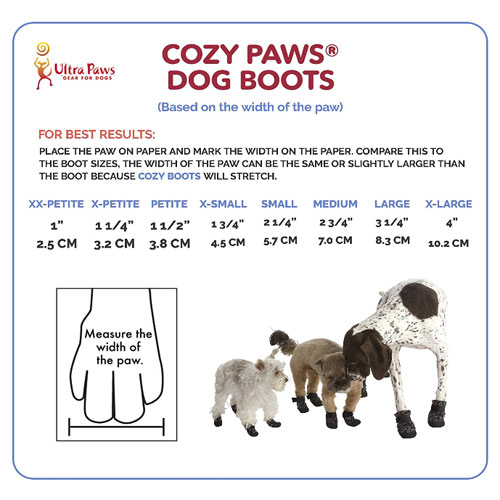 How Are Ultra Paws Dog Boots Measured