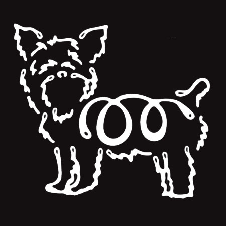K Line Decal - Yorkie