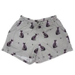 Comfies Pajama Shorts - Silver Tabby Cat