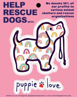 Puppie Love - Rainbow Pup Sticker