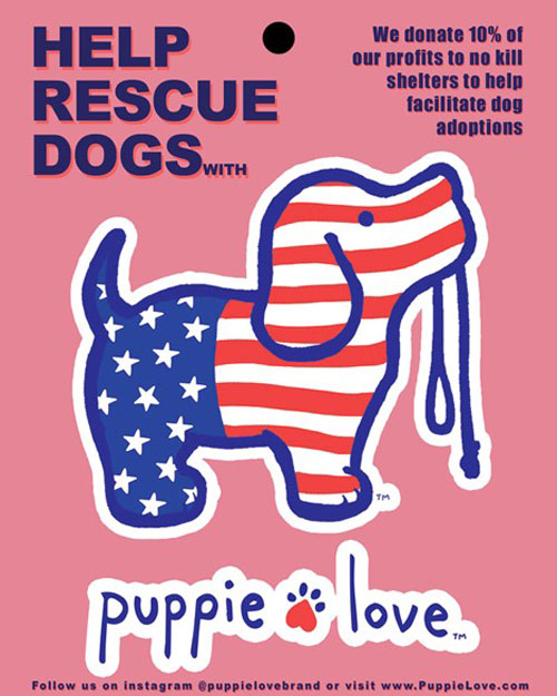 Puppie Love - USA Pup Sticker