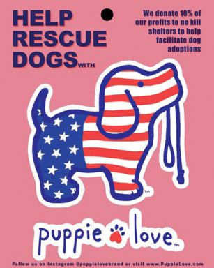 Puppie Love - USA Pup Sticker