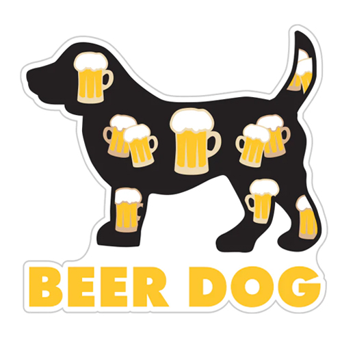 Beer Dog 3" Sticker