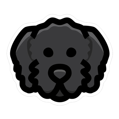 Black Doodle Face Sticker