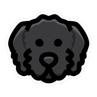 Black Doodle Face Sticker