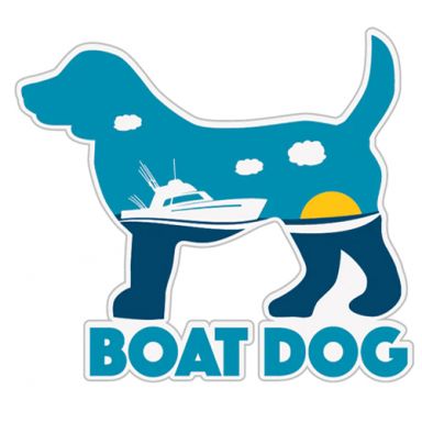 Boat Dog 3" Sticker