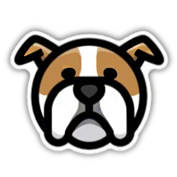 Bulldog Face Sticker