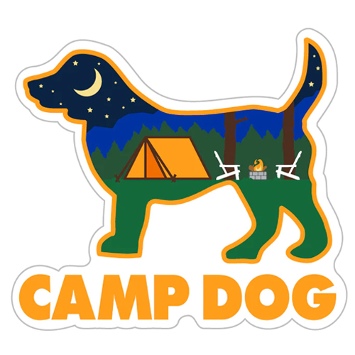Camp Dog 3" Sticker