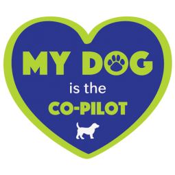 The Dog is my Co-Pilot 3" Sticker