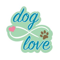 Dog Love (w/ infinity Symbol) 3" Sticker