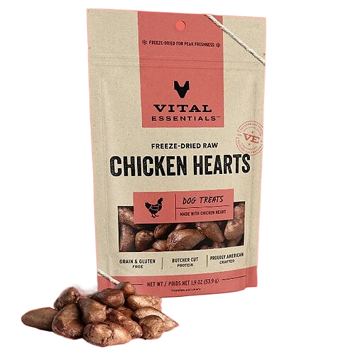 Vital Essentials Chicken Hearts Freeze-Dried Treats