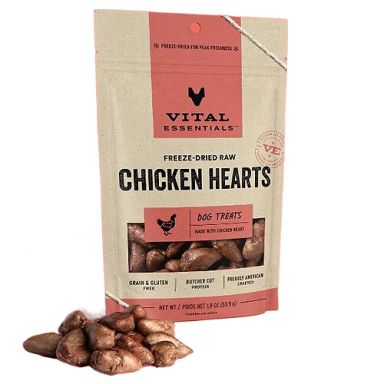 Vital Essentials Chicken Hearts Freeze-Dried Treats