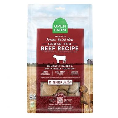 Open Farm - Grain Free Grass-Fed Beef Freeze Dried Raw Patties