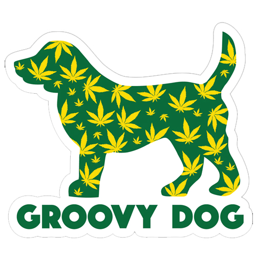 Groovy Dog 3" Sticker
