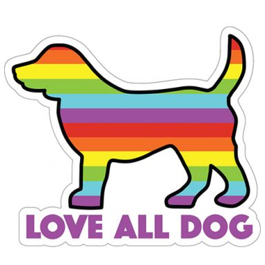 Love All Dog 3" Sticker