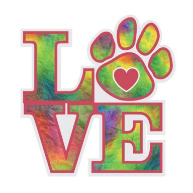 LOVE 3" Sticker