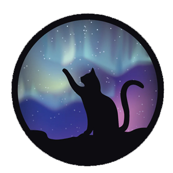 Northern Lights Cat Sticker