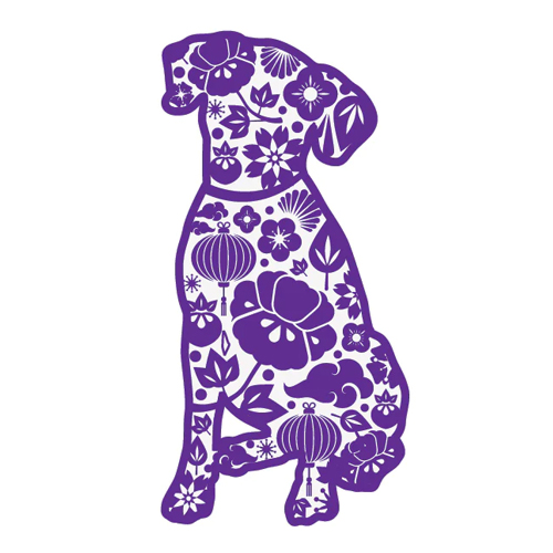 Paisley Dog 3" Sticker
