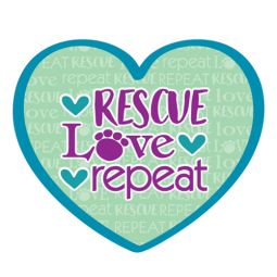 Rescue Love Repeat 3" Sticker