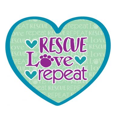 Rescue Love Repeat 3" Sticker