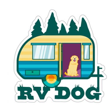 RV Dog 3" Sticker