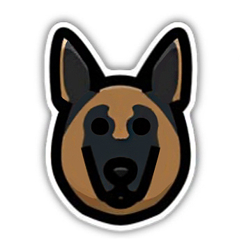 German Shepard Face Sticker