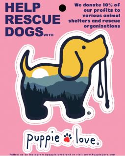Puppie Love - Mountain Landscape Sticker