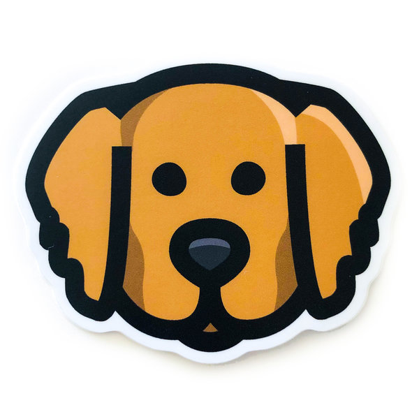 Golden Retriever Face Sticker