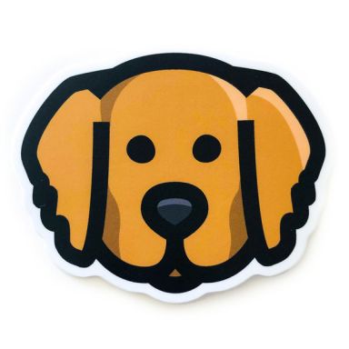 Golden Retriever Face Sticker