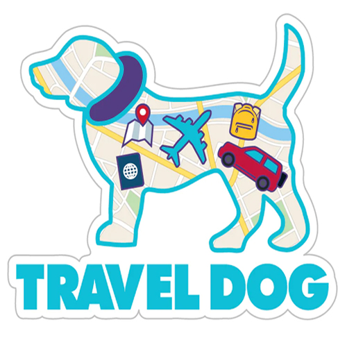Travel Dog 3" Sticker