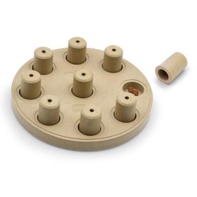 Outward Hound - Dog Smart Composite Interactive Treat Puzzle Dog Toy, Tan - Level 1 Game