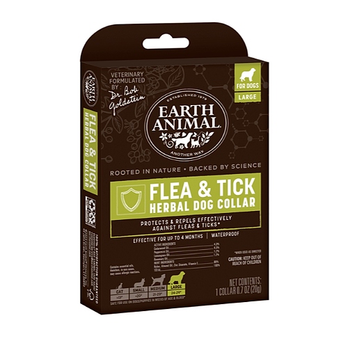 Earth Animal Herbal Flea & Tick Collar For Dogs - Natural Protection Medium Size