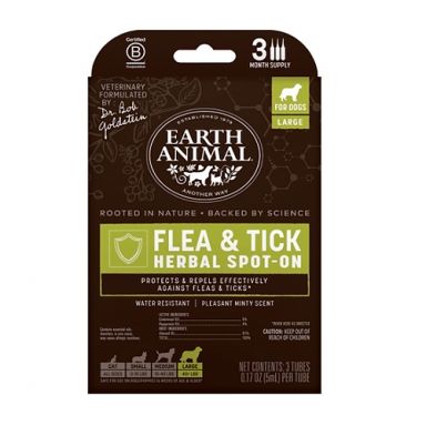 Earth Animal - Nature’s Protection™ Flea & Tick Herbal Spot-On For Dogs - ON SALE NOW 20% OFF!
