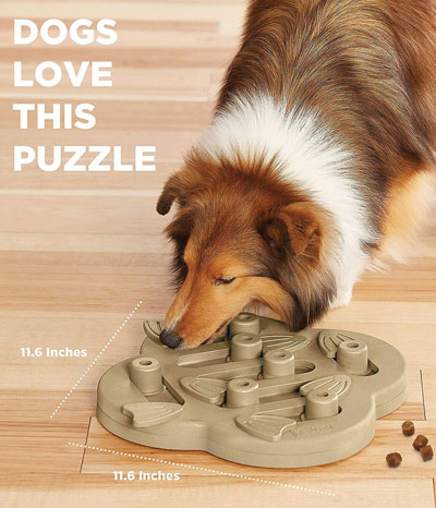 Outward Hound Hide N Slide Interactive Treat Puzzle Dog Toy Tan Level 2 Four Your Paws Only