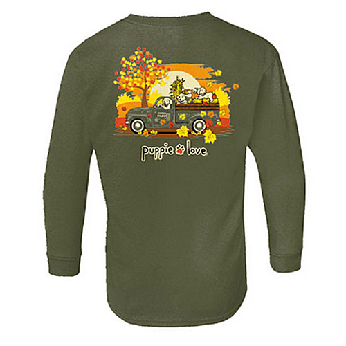 Puppie Love Long Sleeve Tshirts - Fall Truck Pup