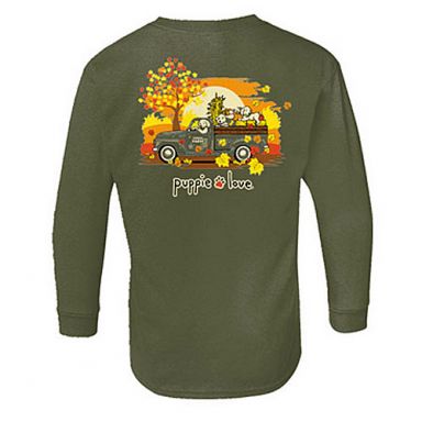 Puppie Love Long Sleeve Tshirts - Fall Truck Pup