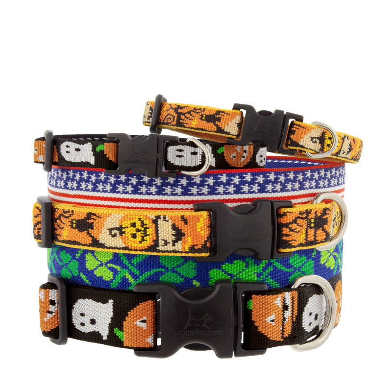 Microbatch Holiday Designs Dog Collars