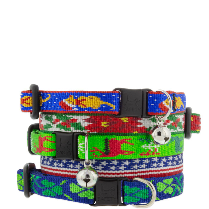 Microbatch Holiday Designs Cat Safety Collar