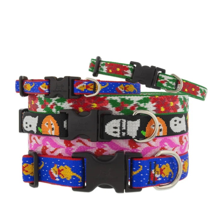 Microbatch Holiday Designs Dog Collars