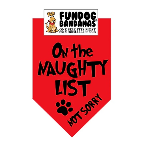FunDog Bandanas - On The Naughty List