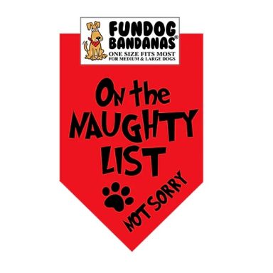 FunDog Bandanas - On The Naughty List